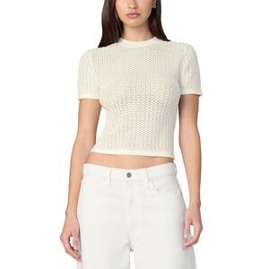 Joe's Jeans Womens The Crochet Baby Tee Small Ecru - NWT $158